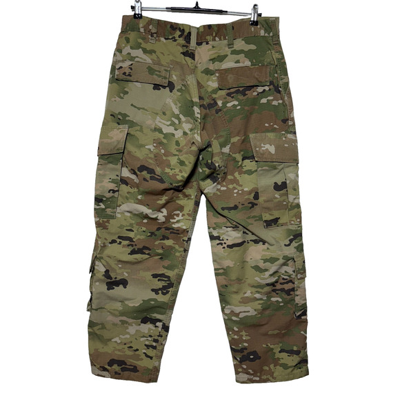 Army Combat‎ Pants Medium Short Green Brown 35x30 OCP Camo Ripstop Insect Guard - Picture 2 of 10